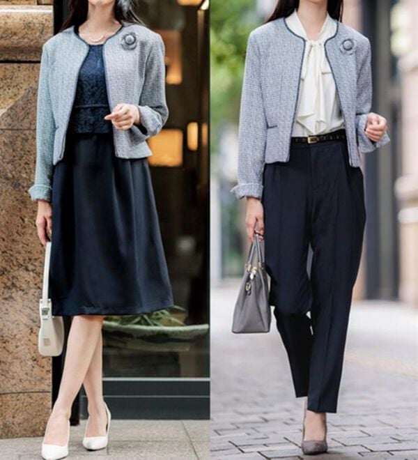 GeeRA（ジーラ）の「【入卒式/セレモニー】ツイード着回し５点セットスーツ　２ジャケット＆パンツ＆ワンピ（その他スーツ）」｜詳細画像