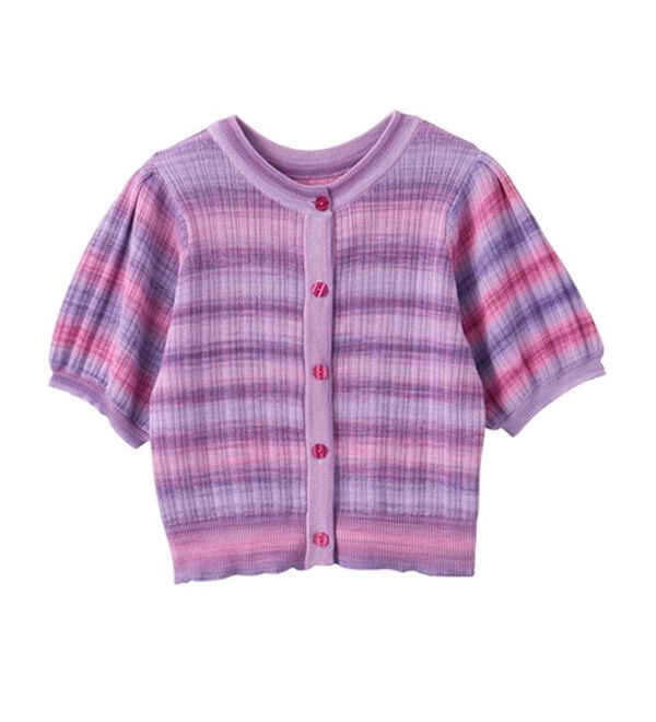 GeeRA（ジーラ）の「前後２ＷＡＹグラデーションニットカーデ（ニットカーディガン）」｜詳細画像