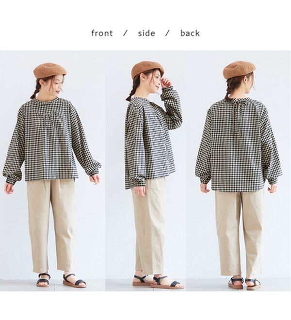 Viola e Viola（ヴィオラ エ ヴィオラ）の「バルーン袖スタンド衿ブラウス（ブラウス）」｜詳細画像