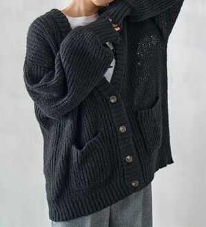 RANAN（ラナン）の「モヘアライクニットカーディガン（ニットカーディガン）」｜ブラック