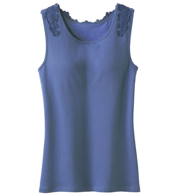 LAVIENNE（ラヴィエンヌ）の「カップ付バックレースタンクトップ（肌着・インナーウェア）」｜詳細画像