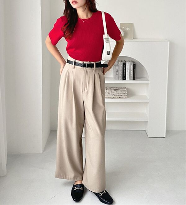 GeeRA（ジーラ）の「編地切替ニットトップス（ニット・セーター）」｜詳細画像