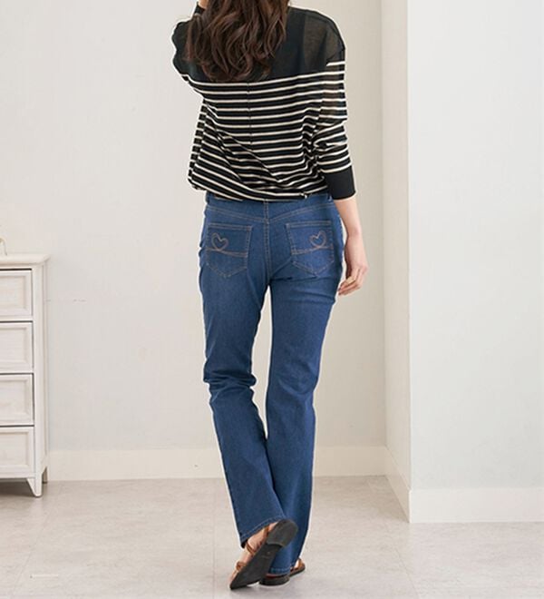 BELLUNA（ベルーナ）の「ヒンヤリ冷感！ライトオンスジーンズ（フルレングスパンツ）」｜詳細画像