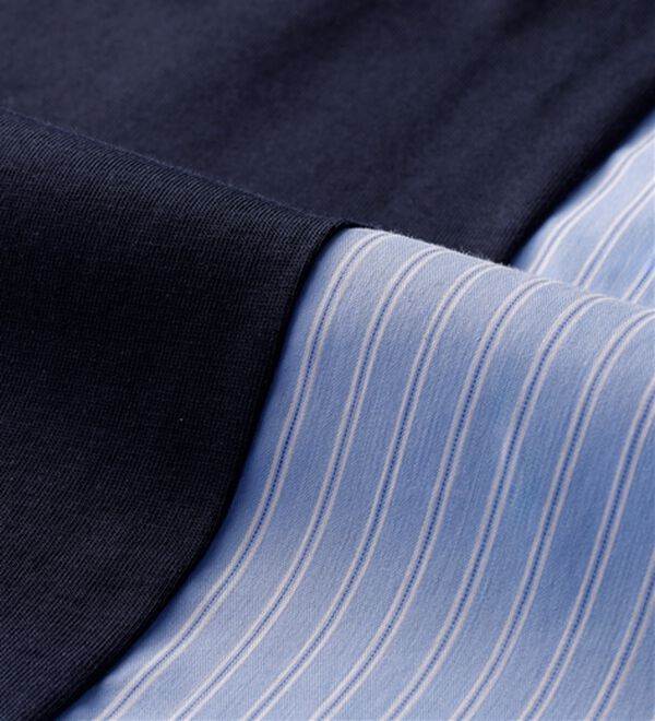 BELLUNA（ベルーナ）の「カーデフェイクストライプシャツ（チュニック）」｜詳細画像