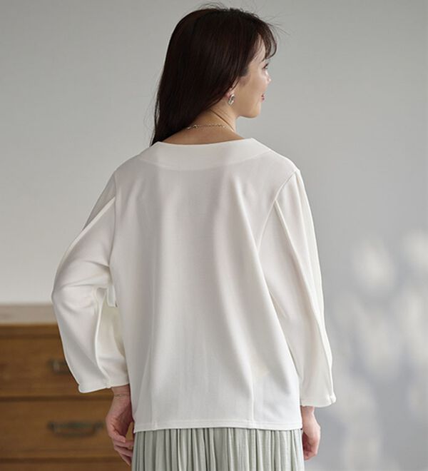 BELLUNA（ベルーナ）の「袖ボリュームタックプルオーバー（カットソー）」｜詳細画像