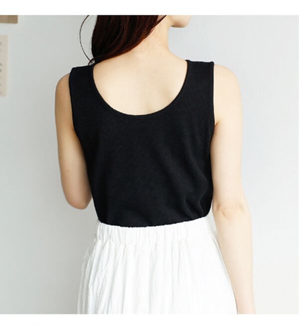 GeeRA（ジーラ）の「前後２ｗａｙスリットネックワッフルタンクトップ（タンクトップ・キャミソール）」｜詳細画像