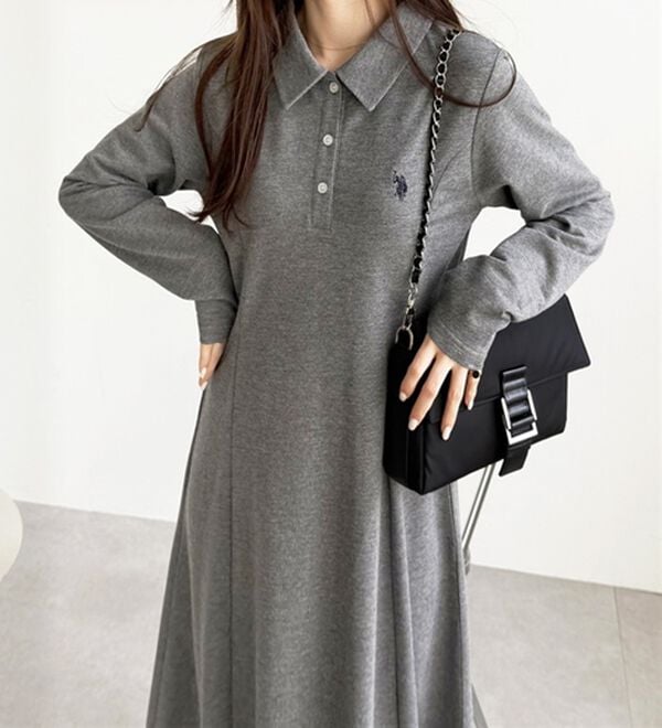 GeeRA（ジーラ）の「【U.S. POLO ASSN.】ポロ衿カットソーワンピース（その他ワンピース）」｜詳細画像