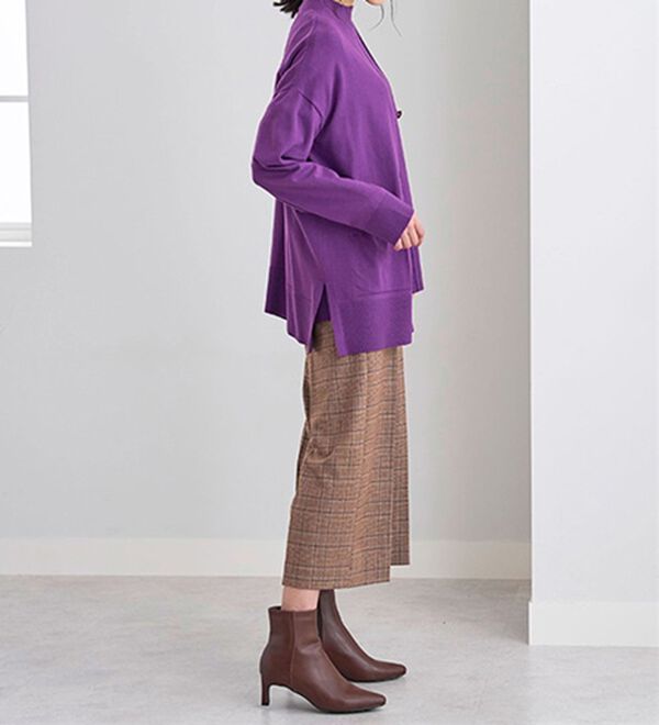 BELLUNA（ベルーナ）の「サマ見え（スーパーウォーム）ウール調センタープレスクロップドパンツ（クロップドパンツ）」｜詳細画像