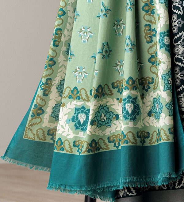 「綿１００％コーデ格上げストール（メンズストール・マフラー）」｜オリーブ