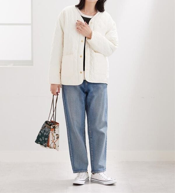BELLUNA（ベルーナ）の「パイピング使い裏ボアキルトコート（ハーフコート）」｜詳細画像