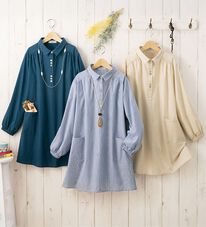 ルフラン（ルフラン）の「【３色組】大活躍！アイロンいらずのかっぽうシャツ（ホームウェア）」