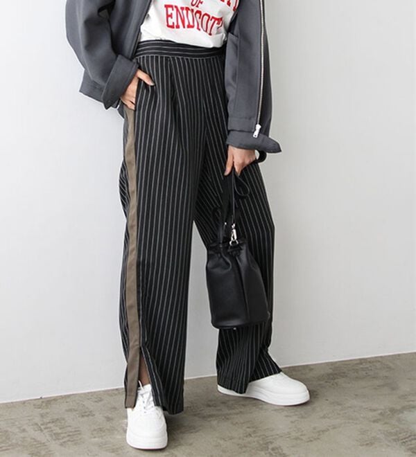 サイドライン裾スリットパンツ - ベルーナ【公式】