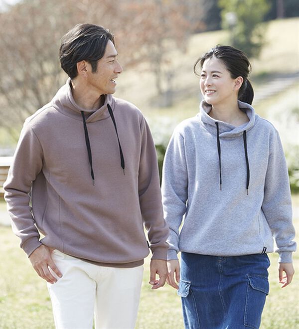 「＜イネド　オム＞裏起毛フード風トレーナー（メンズトレーナー）」｜詳細画像