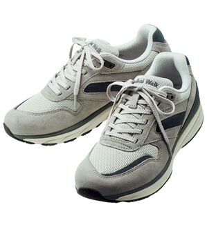 BELLUNA（ベルーナ）の「アサヒメディカルウォーク牛革ベロア靴（スニーカー）」｜グレー