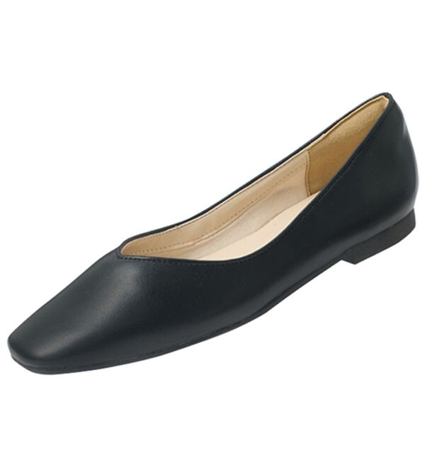 BELLUNA（ベルーナ）の「はっ水！フラットシューズ（パンプス）」｜ブラック