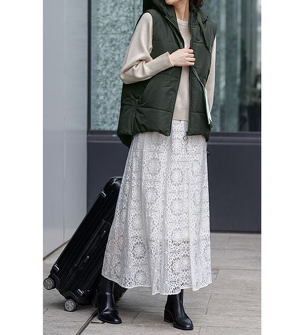 RANAN（ラナン）の「サイドジップコクーン中わたベスト（中わたコート・ベスト）」｜詳細画像