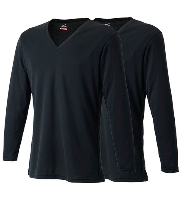 「【２枚組】＜ミズノ＞ブレスサーモアンダーウエア　長袖シャツ（メンズ肌着・インナーウェア）」｜詳細画像
