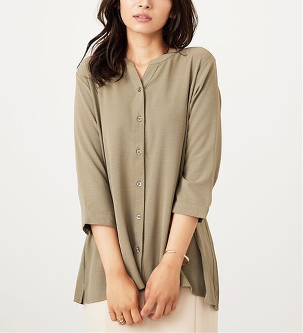 BELLUNA（ベルーナ）の「【新色追加】機能付！バックプリーツチュニック（チュニック）」｜詳細画像