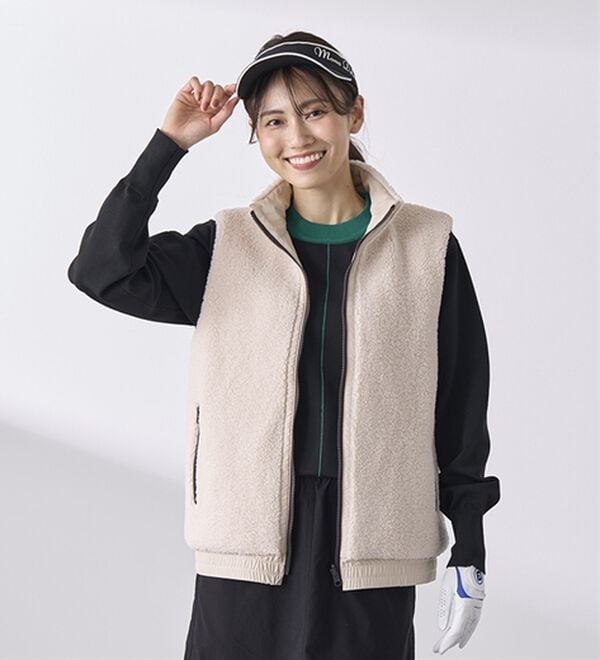 BELLUNA（ベルーナ）の「はっ水リバーシブルボアベスト（ベスト）」｜詳細画像