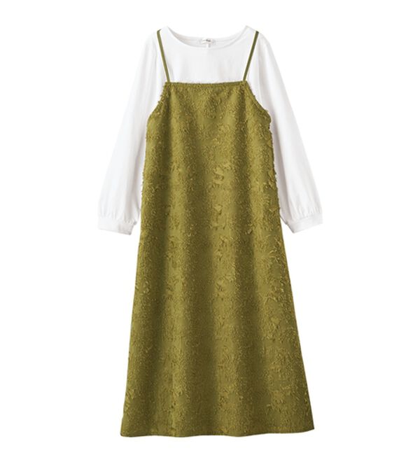 BELLUNA（ベルーナ）の「ジャカード素材ワンピースアンサンブル（その他ワンピース）」｜詳細画像