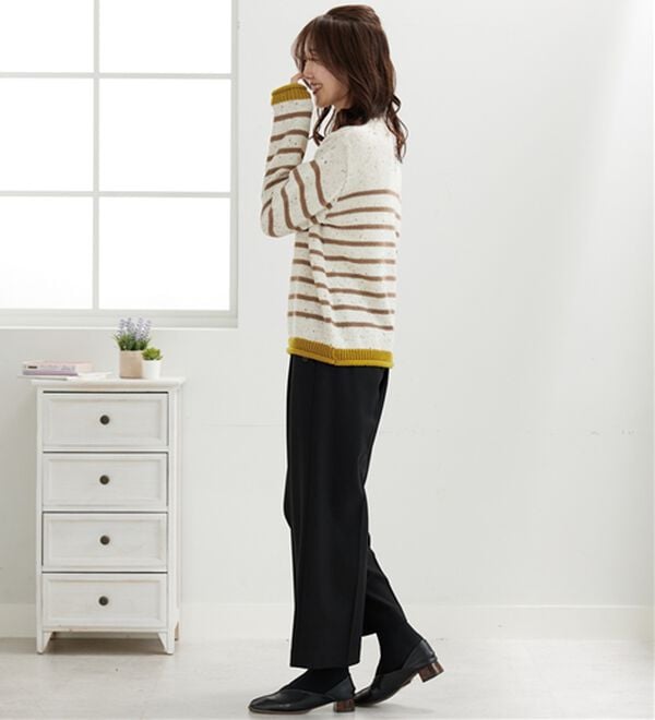 「カラーネップ入り配色ボーダープルオーバー（カットソー）」｜詳細画像