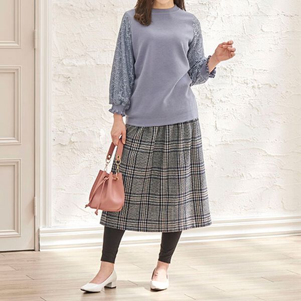 BELLUNA（ベルーナ）の「レギンス付！お腹ラクな着心地スカート（ロングスカート）」｜詳細画像