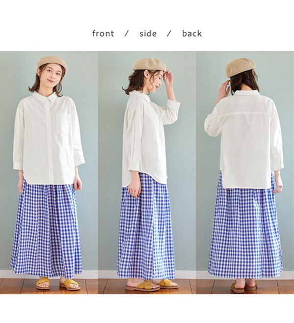 Viola e Viola（ヴィオラ エ ヴィオラ）の「部分刺しゅう使いシャツチュニック（チュニック）」｜詳細画像