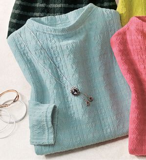 ルフラン（ルフラン）の「ジャカード柄プルオーバー（カットソー）」｜グレー