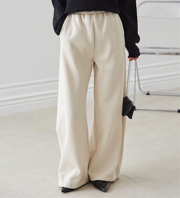 RANAN（ラナン）の「裏起毛カーブスウェットパンツ（その他パンツ）」｜詳細画像