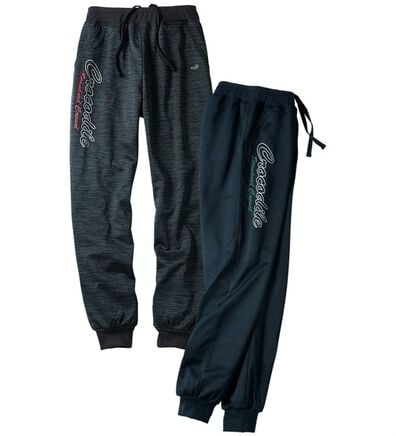 「【２本組】＜クロコダイル＞ロゴデザインスポーティパンツ（メンズルームウェア）」