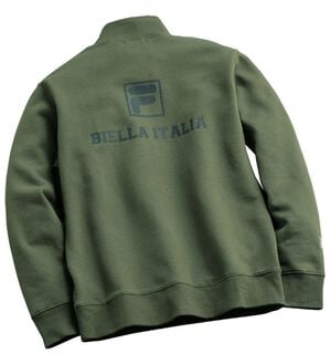 「＜フィラ＞お洒落な大人見え裏起毛トレーナー（メンズトレーナー）」｜オリーブ