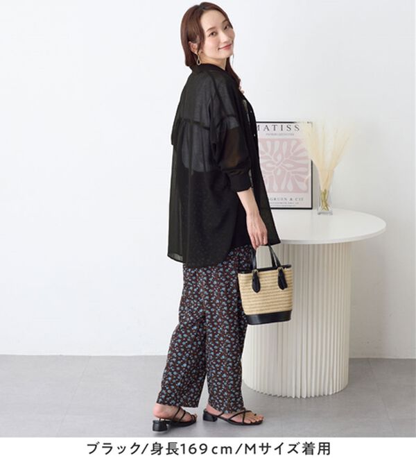 Viola e Viola（ヴィオラ エ ヴィオラ）の「シアー楊柳ゆったりシャツ（シャツ）」｜詳細画像