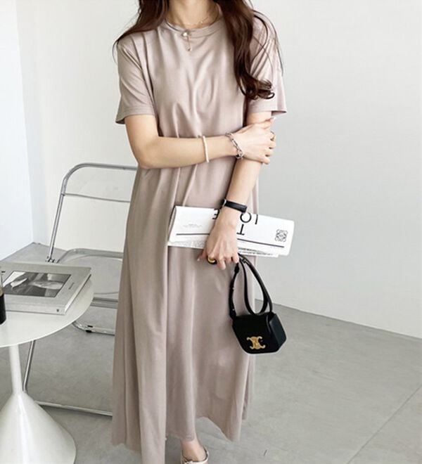 GeeRA（ジーラ）の「【接触冷感】フレアーシルエットロングワンピース（ロングワンピース）」｜詳細画像