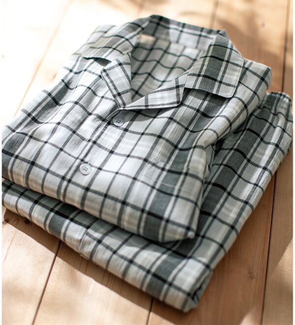 「綿１００％楊柳パジャマ（メンズルームウェア）」｜詳細画像