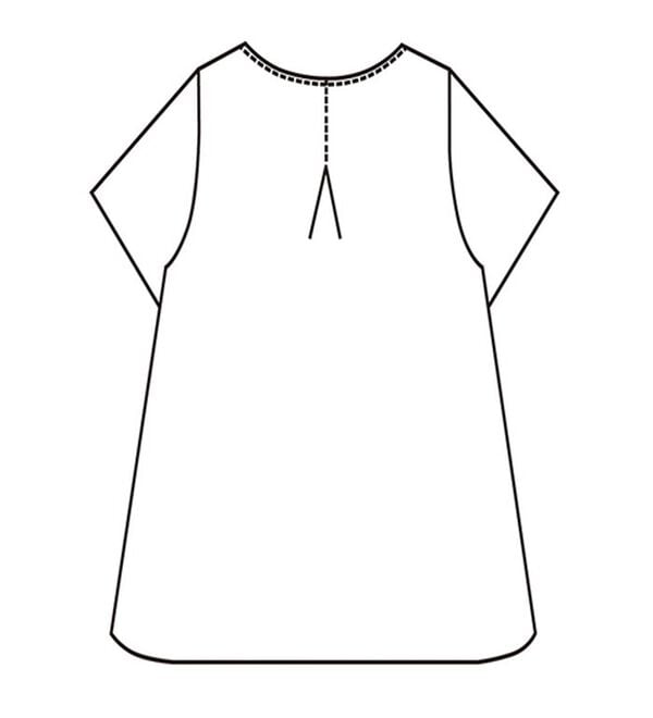 BELLUNA（ベルーナ）の「配色レース使いカットソーチュニック（チュニック）」｜詳細画像