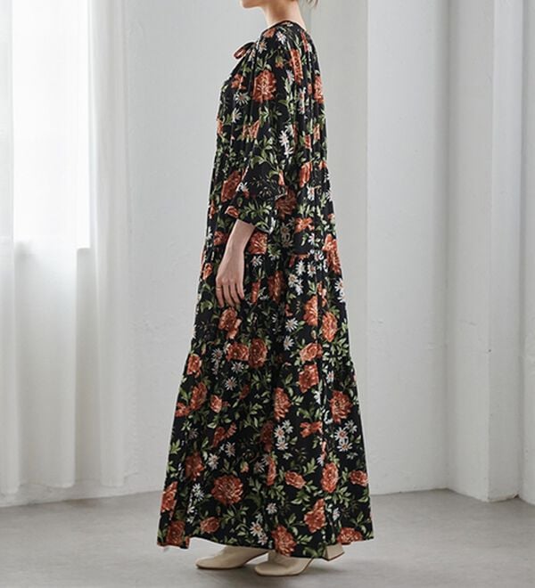 RANAN（ラナン）の「レトロフラワーティアードワンピ（その他ワンピース）」｜詳細画像