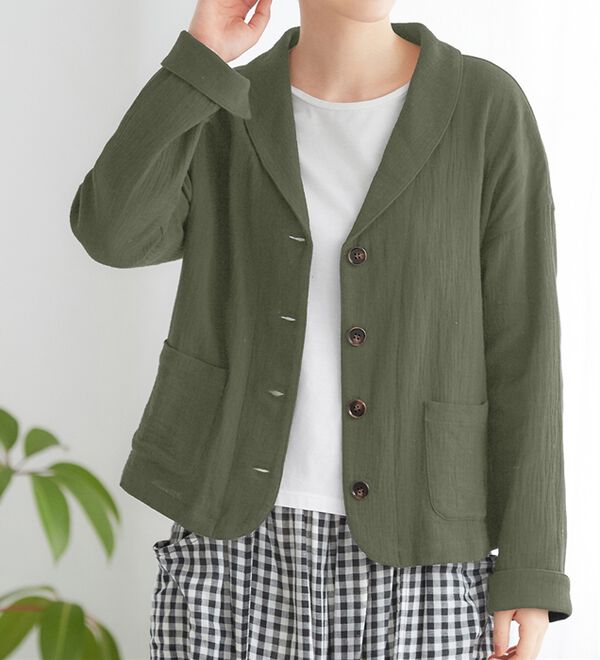 ふんわり、しっかり。綿100％ダブルガーゼジャケット - ベルーナ