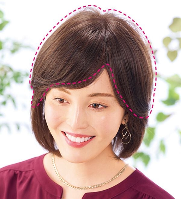 「人毛１００％毛足長め手植えウィッグ改良版（ウィッグ・ヘアピース・エクステ）」｜詳細画像