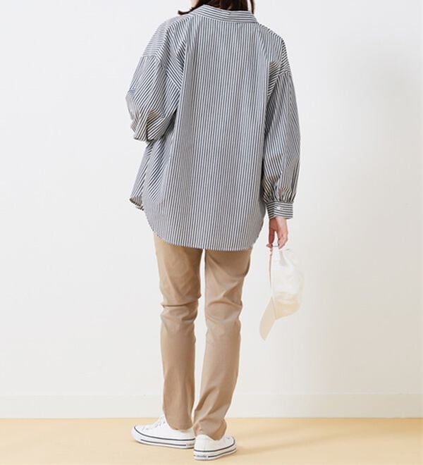 BELLUNA（ベルーナ）の「チノ見えストレッチ素材スリムパンツ（フルレングスパンツ）」｜詳細画像