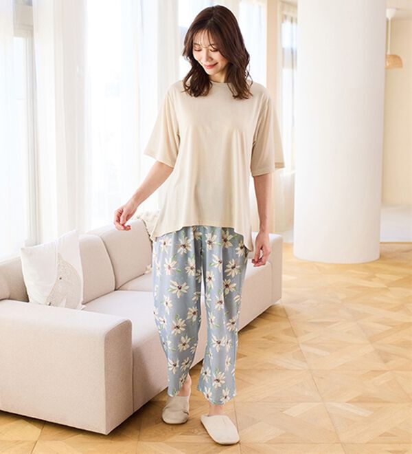 LAVIENNE（ラヴィエンヌ）の「【寝苦しさにさよなら】風がス～っと肌さら！涼しいメッシュ使いパジャマ（パジャマ・ルームウェア）」｜詳細画像
