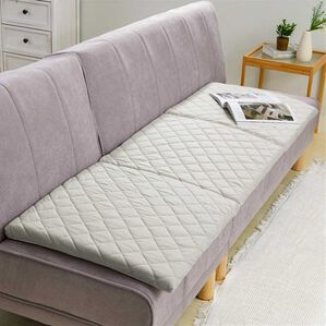 iellio（イエリオ）の「もちもち冷感・高反発洗えるソファパッド＜クッション・長座布団・ごろ寝マット・接触冷感・防ダニ・滑りにくい加工＞（ソファパッド）」｜アイスグレー