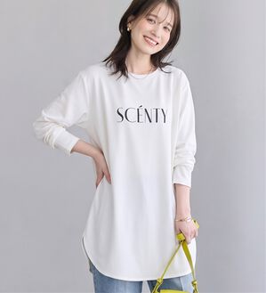 Viola e Viola（ヴィオラ エ ヴィオラ）の「＜選べる袖丈＞さらり綿混チュニックＴシャツ（チュニック）」｜ホワイトロゴ／長袖