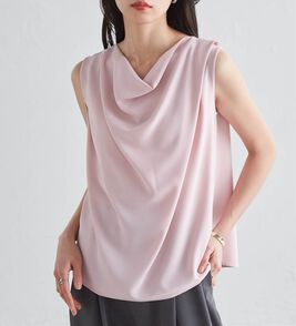 RANAN（ラナン）の「【汗シミ防止】ひんやり&防シワノースリドレープブラウス（ブラウス）」