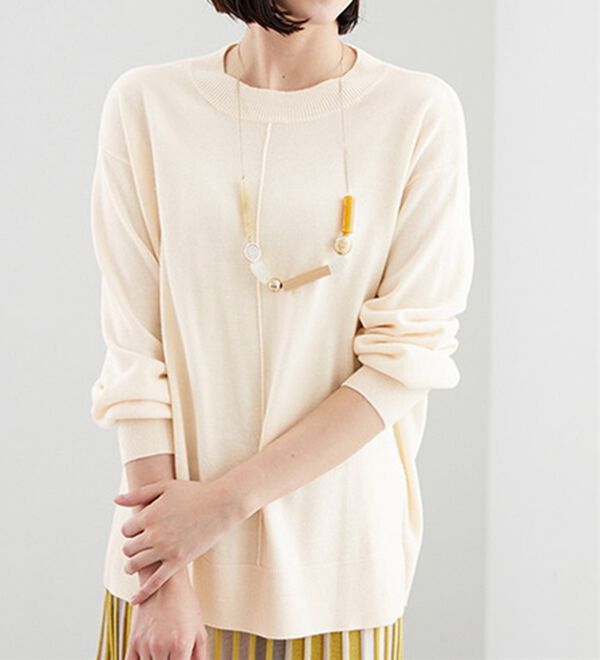 BELLUNA（ベルーナ）の「ふんわり袖カシミヤタッチプルオーバー（ニット・セーター）」｜詳細画像