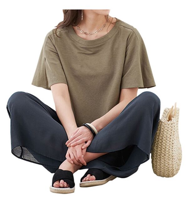 BELLUNA（ベルーナ）の「かのこ素材レース切替フレアープルオーバー（カットソー）」｜詳細画像