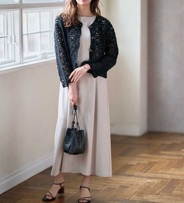 RANAN（ラナン）の「上品見えバックギャザーワンピース（その他ワンピース）」｜詳細画像