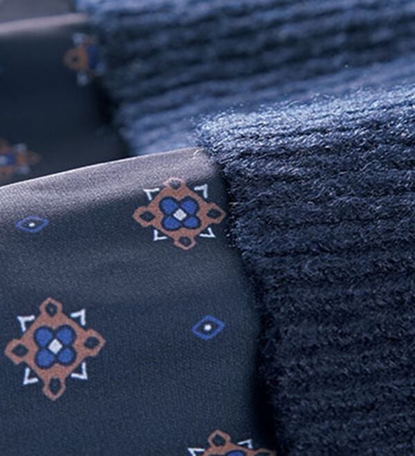 BELLUNA（ベルーナ）の「ニット切替プリントワンピース（ドッキングワンピース）」｜詳細画像