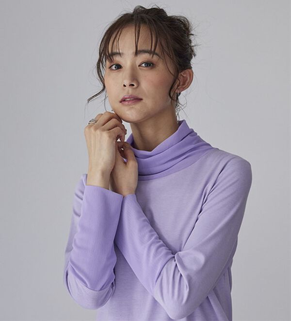 BELLUNA（ベルーナ）の「チュールデザイン首元ゆったりインナー（カットソー）」｜詳細画像