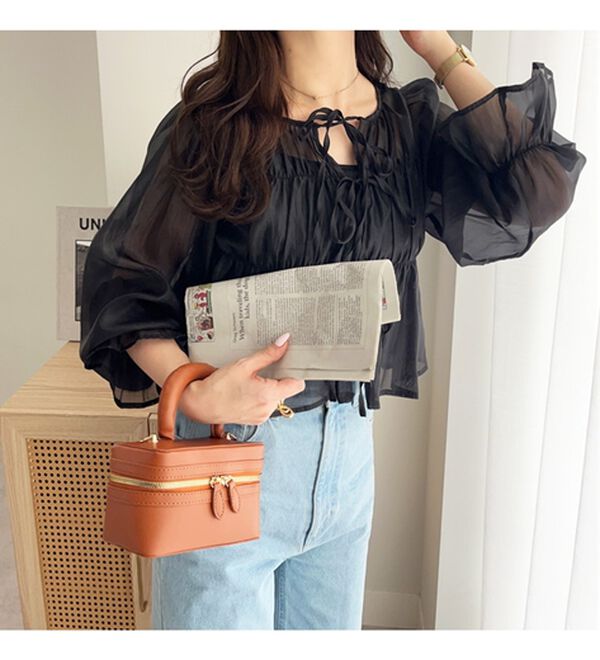 GeeRA（ジーラ）の「オーガンジーシアーブラウス（ブラウス）」｜詳細画像