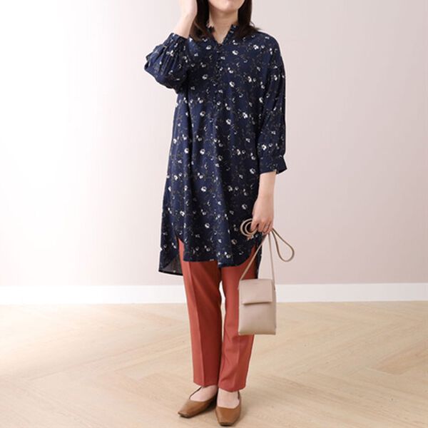 BELLUNA（ベルーナ）の「綿レーヨンスラブ素材プリントワンピース（プリントワンピース）」｜詳細画像